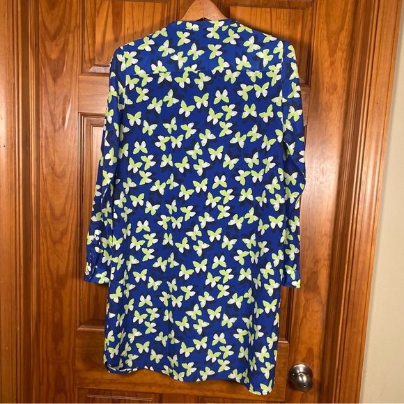 GAP Printed Butterfly Long Sleeve Tunic Dress Henley Crew Neck - Picture 9 of 9